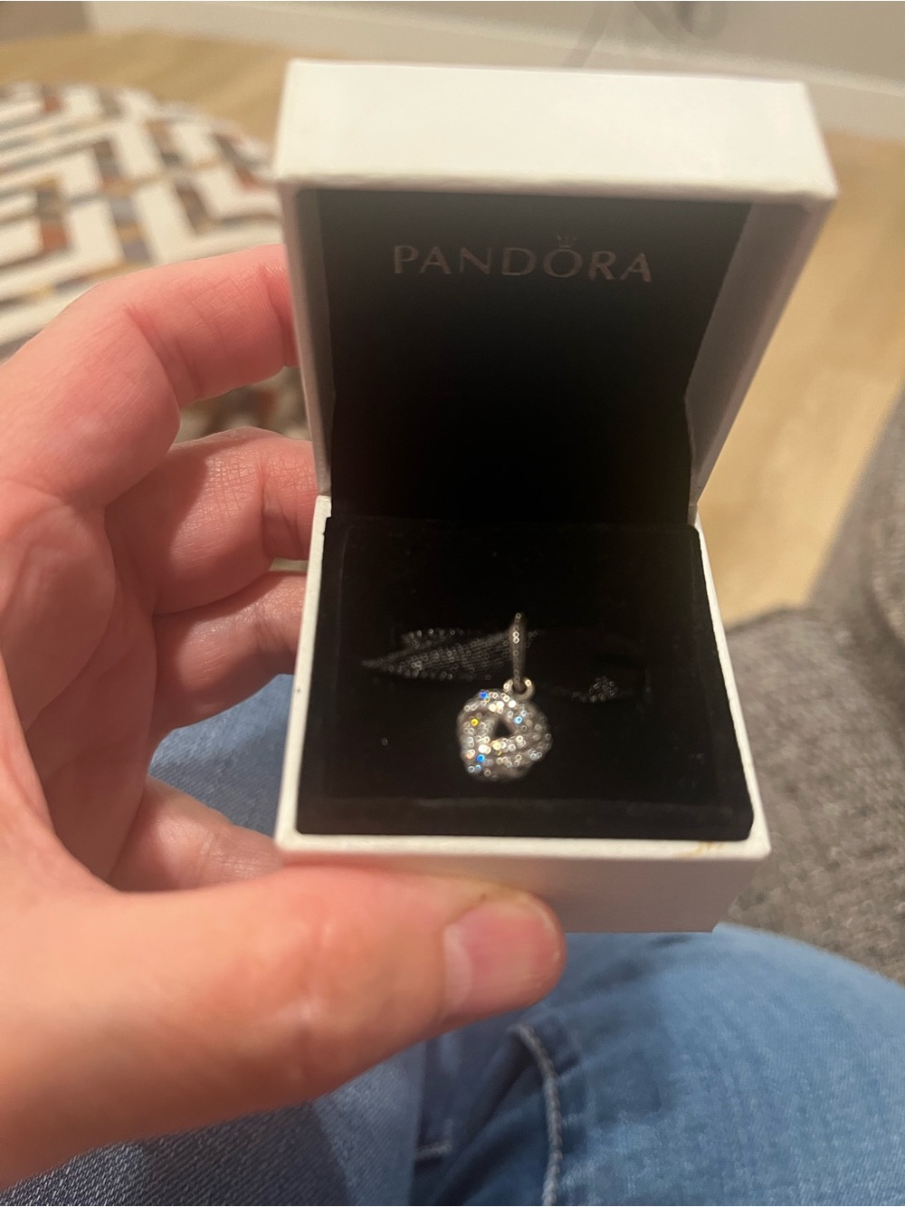 Pandora Sparkling Love Knot Charm .925 Sterling